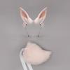 Plush Rabbit Ears Headband Tail Set Cosplay Anime Convention Cute Kawaii Costume Accessory
