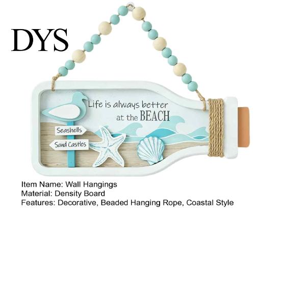 Rustic Wood Wall Hanging Wooden Drift Bottle Decors, Farmhouse Art, Beach Theme Coastal Decor Decorations, Mediterranean Style for Lake House Bedroom