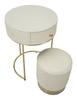 Hoher Nachttisch mit Hocker Sharon Cm Ø 52X70 - Ø 36X39