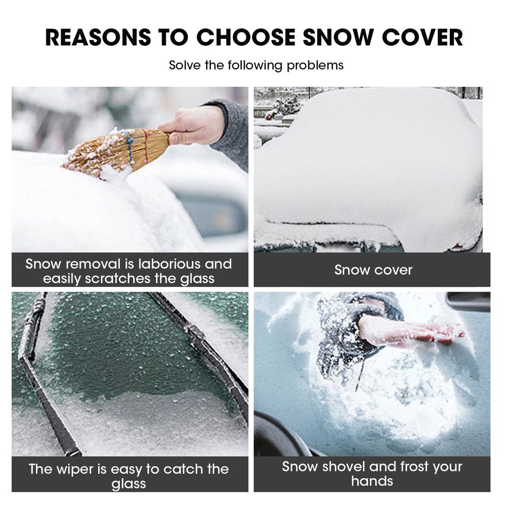 Magnetic Car Snow Shield Frost Prevention Frost Car Cover Car Front Windshield Sunshade Thickened Snow Shield Auto Coat
