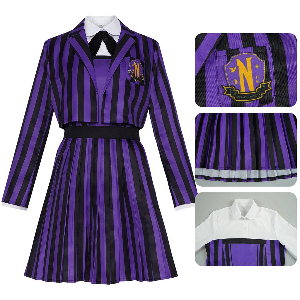 Voksen Kvinner Halloween Kostyme WomenAcademy Uniform Skole Drakt For Rolle Cosplay Kostymefest