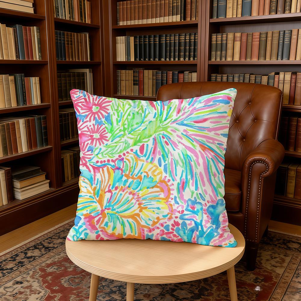 Cool Fashion Flower Painting cushion cover Home Office Birthday Anniversary Gifts Soft Skin Friendly Cushion Cover