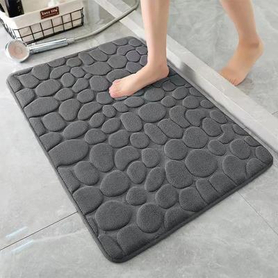 Matte rutschfeste Teppiche Kopfsteinpflaster geprägt Badezimmer Bad in Waschbecken Badewanne Seitenboden Teppich Duschraum Fußmatte Memory Foam