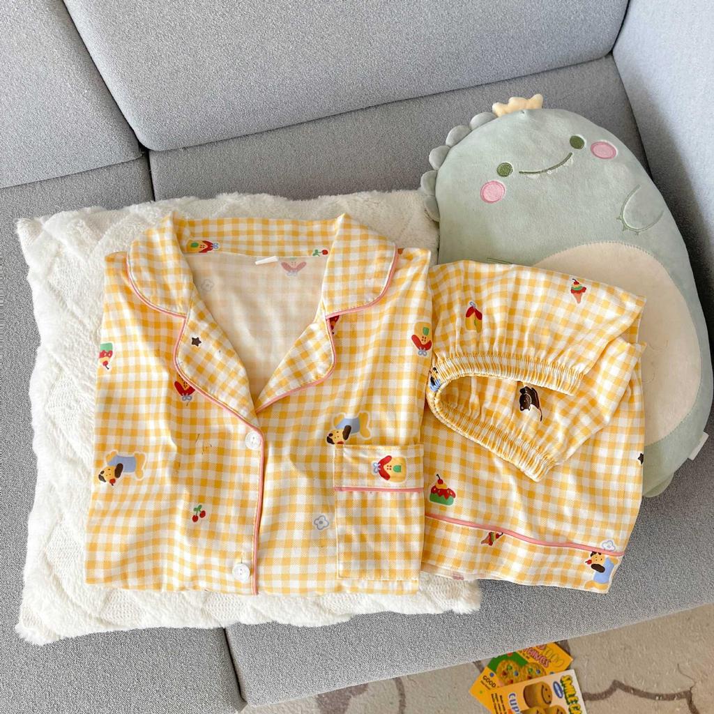 Sommer neue Pyjamas Damen kurzärmelig Shorts dünne Wolkenbaumwolle Cartoon niedlich große Größe Koreanische Version Loungewear