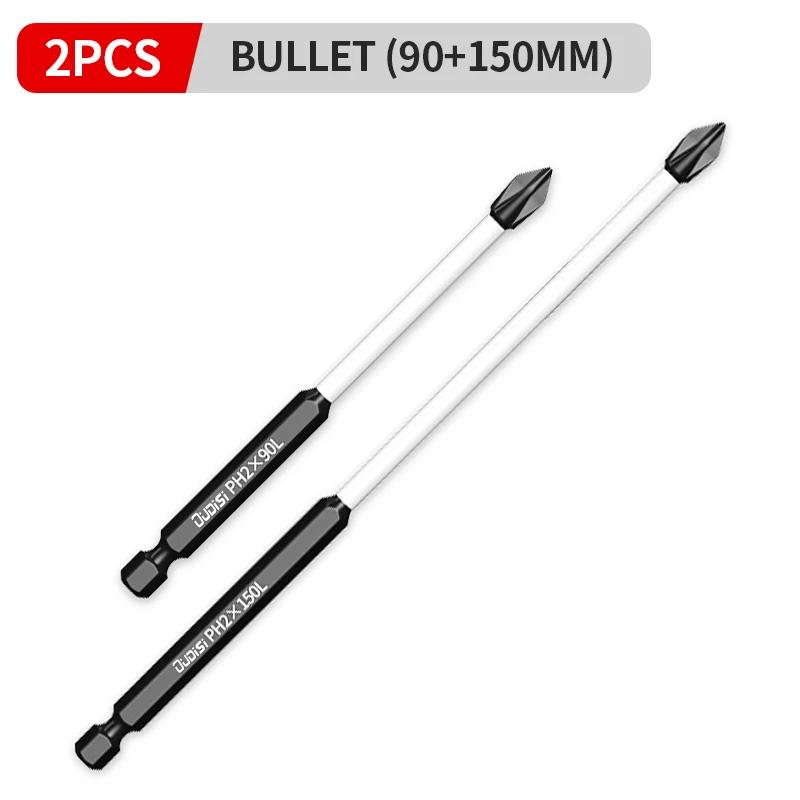2 Pcs/Set Anti Slip PH2 Screwdriver Head Magnetic Impact Resistant Screwdriver Head Cross High Hardness Waterproof Drill Bits