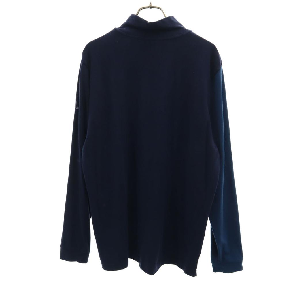 LANVIN SPORT made in Japan Langarm Hoher Kragen Größe 40 Marineblau Herren Gebraucht