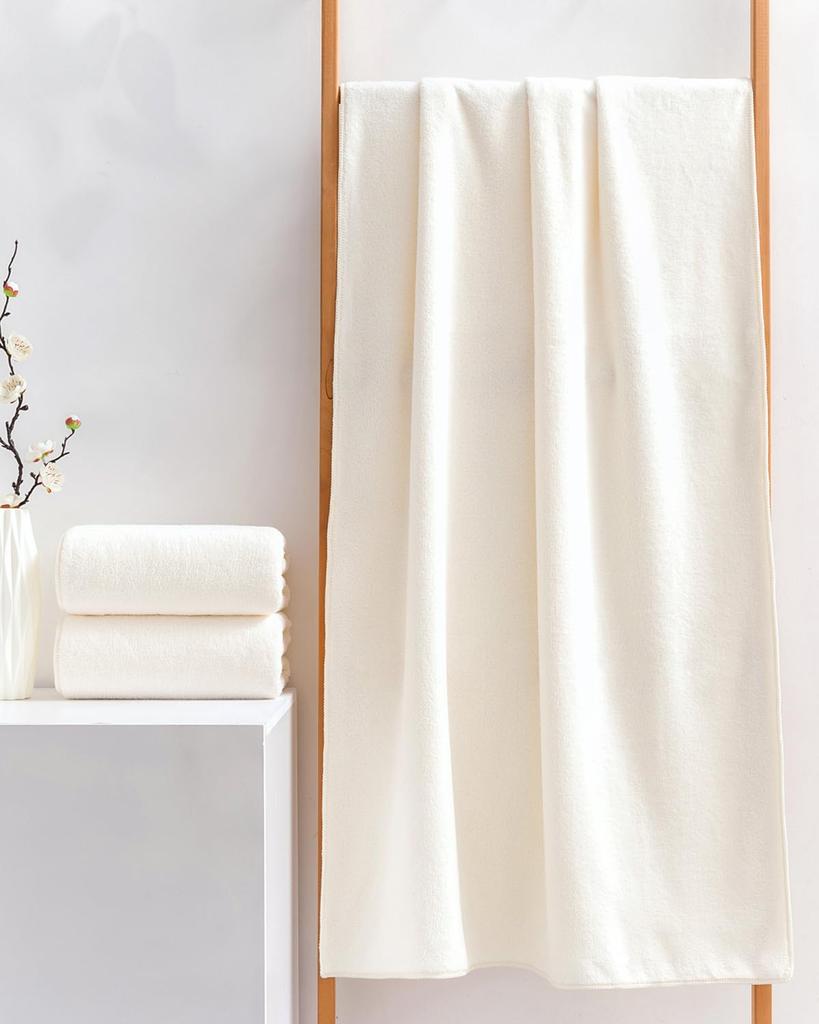 Lumimi Bath Towels of Soft to the Perfect for and Professional Durable for (Set 3, Ivory, 70140cm) - Fluffy, Large, Absorbent, Hotel-Grade, Touch,