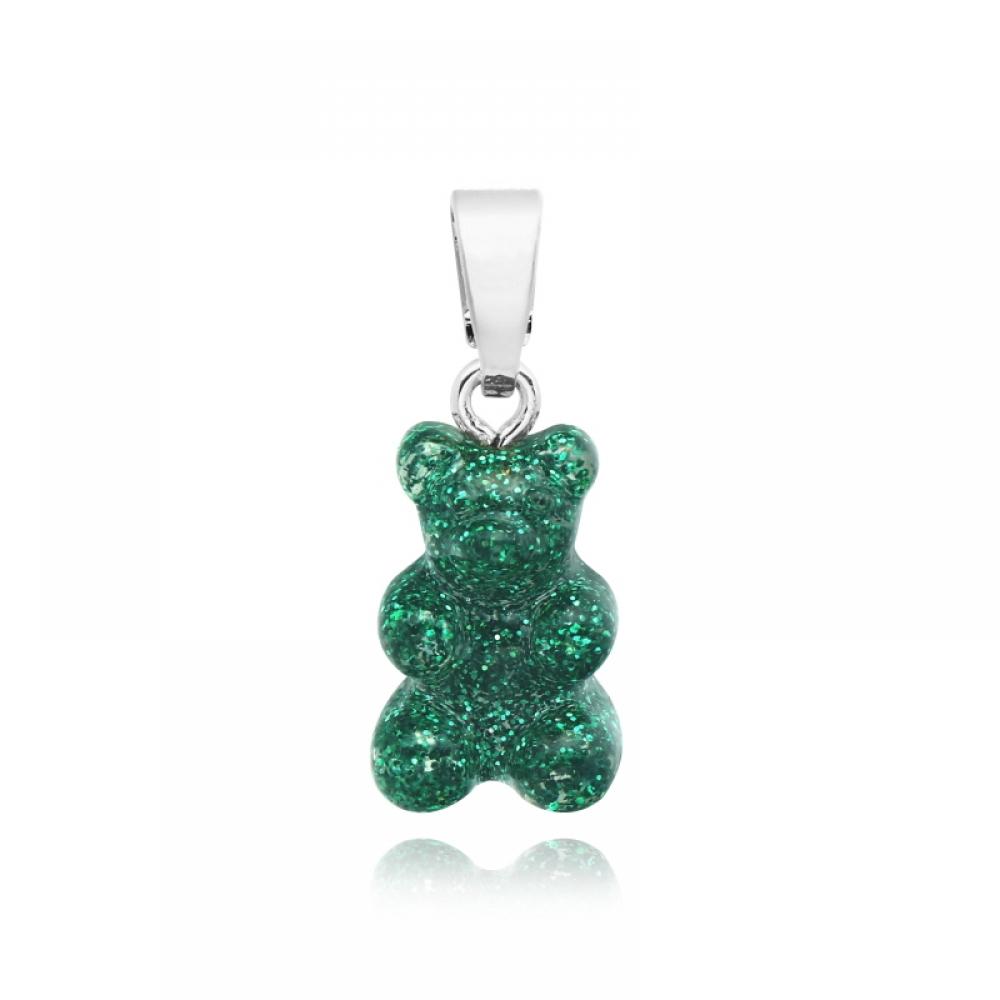         Nostalgia Bear Green Haze Classic Connector Silver                             