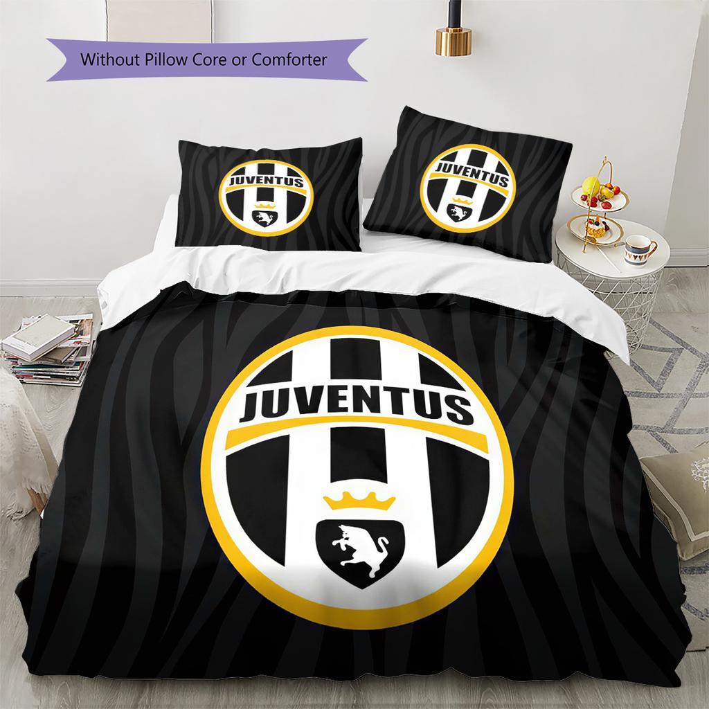 Juventus Sada povlečení Přikrývka Povlak na přikrývku Povlak na polštář Domácí dekorace Narozeninový dárek (1 * povlak na peřinu + 2 * povlak na polštář, bez jádra)