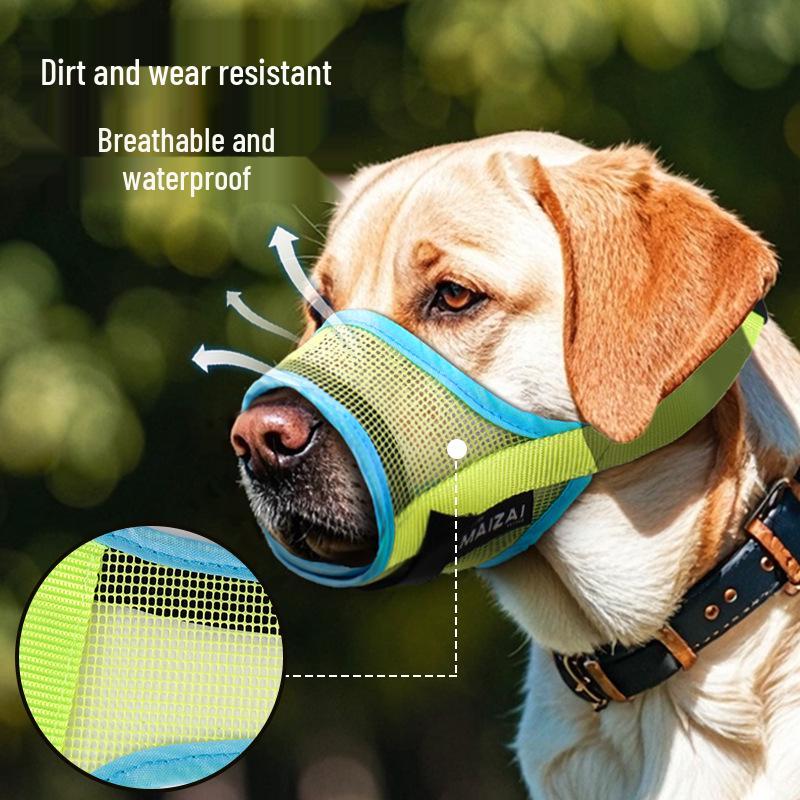 PVC Mesh Dog Muzzle: Breathable, Anti-Eating, Anti-Biting Pet Mask