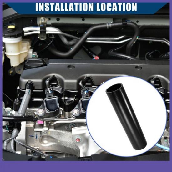 Single 12" Long 25" ID Car Straight Coupler Silicone Hose Pipe Repalce Black