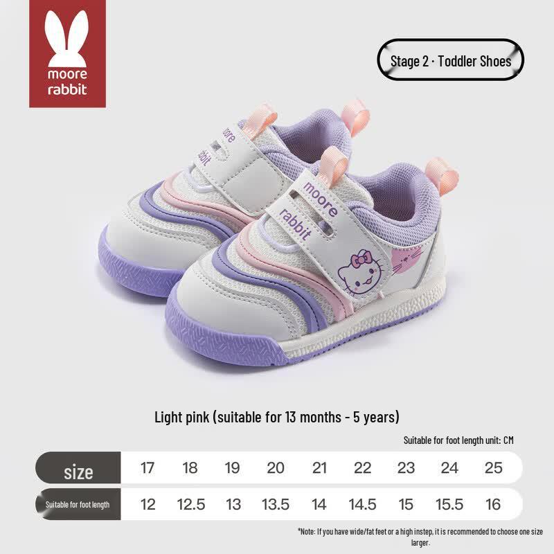 Moertu Kids Cartoon Breathable Anti-kick Walker Shoes 17