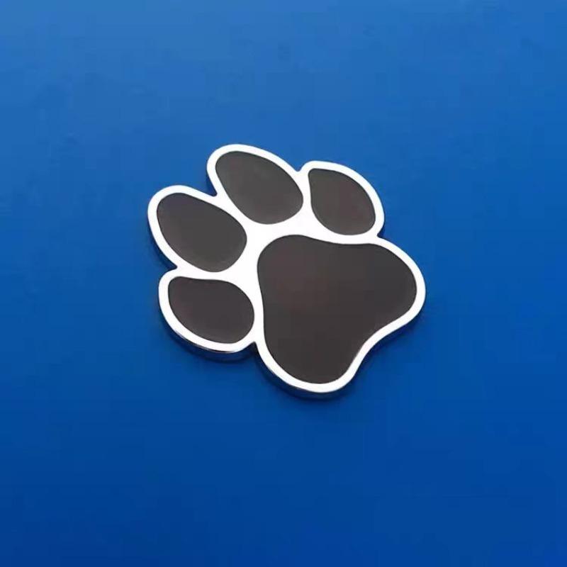 3D Personalized Metal Bear Paw Car Sticker Fun Cute Paw Print Emblem for Cars Rear Badge Footprint Body Decal Scratch Cover Sticker