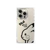 Transparent Square Back Tube Case Casing Protection For iPhone 13 11 16 ProMax 12 15 Plus 14 Pro Max Anti-Oxygen,Pikachu's Profile Pattern