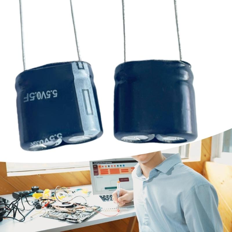 2PCs High Power Density 0.5F 5.5V Super Capacitor for Energy Buffer and Voltages Stabilization Applications