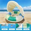 Summer Pool Water Environmentally Friendly Thickened 3-6 Years Old Awning Striped Seat with Handle Inflatable Children's Swimming Ring