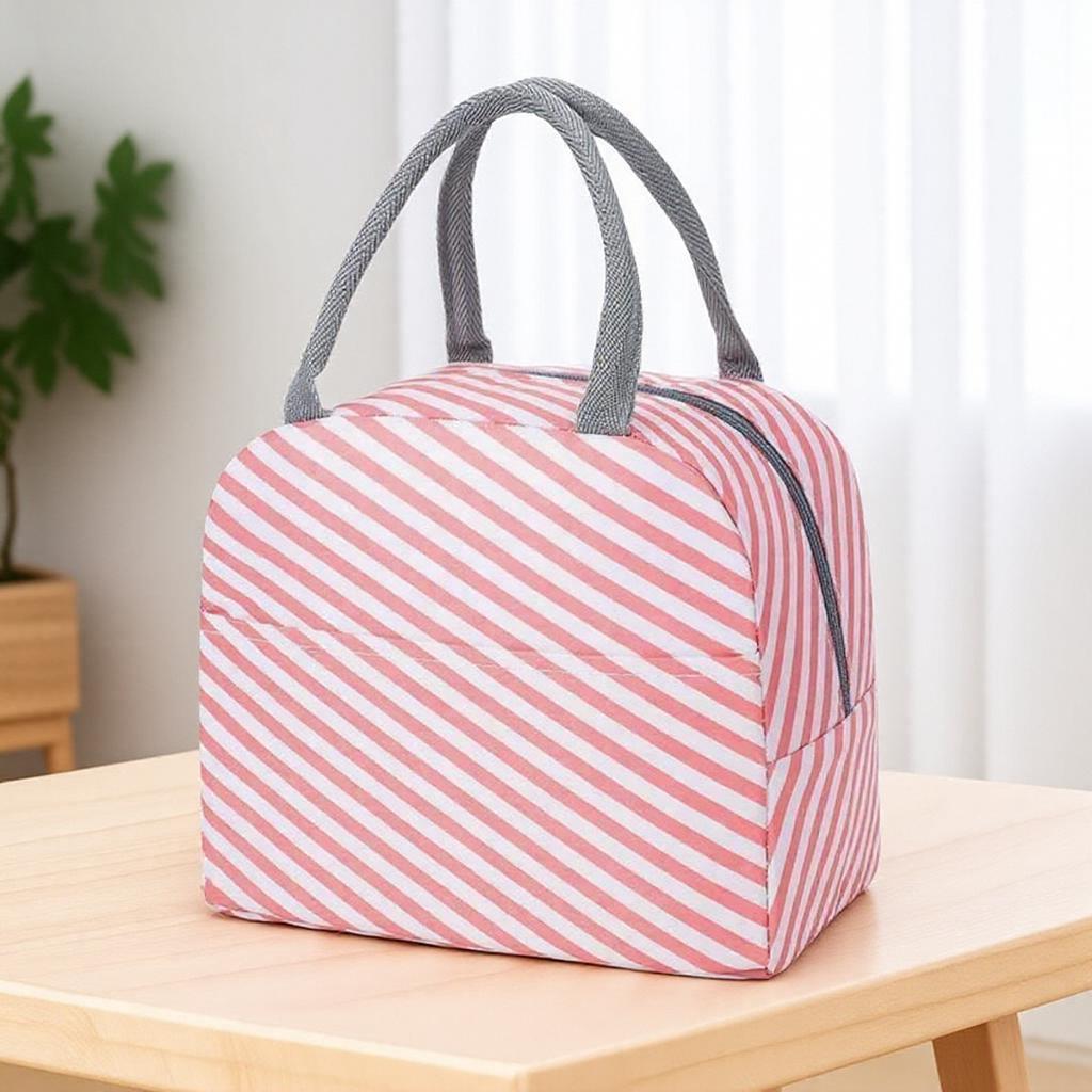 Functional Insulated Lunch Bag Thermal Food Picnic Bag for Women Kids Portable Canvas Lunch Box
