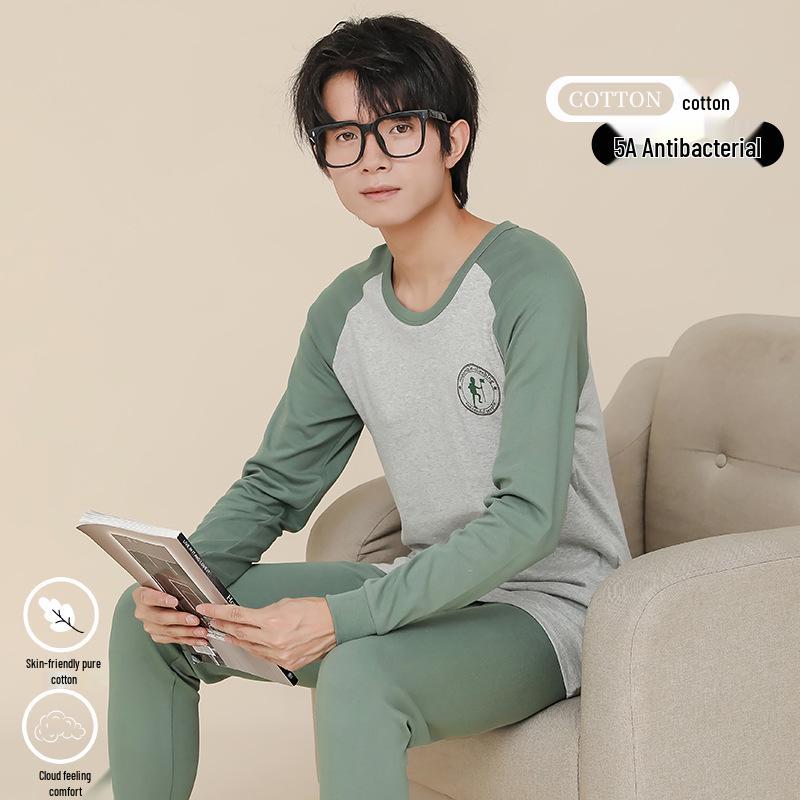 Big Kid Pure Cotton Autumn Underwear Set for Boys - Warm Sweater for Teen Students