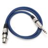 Cabo de Áudio XLR Linha Balanceada Cobre Livre de Oxigênio Trançado em Nylon para Mixer Microfone Condensador(10m 32,8 pés )