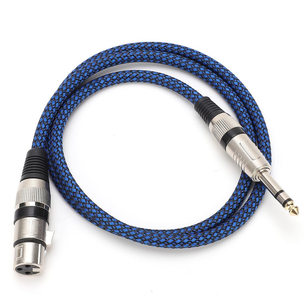 Cabo de Áudio XLR Linha Balanceada Cobre Livre de Oxigênio Trançado em Nylon para Mixer Microfone Condensador(10m 32,8 pés )