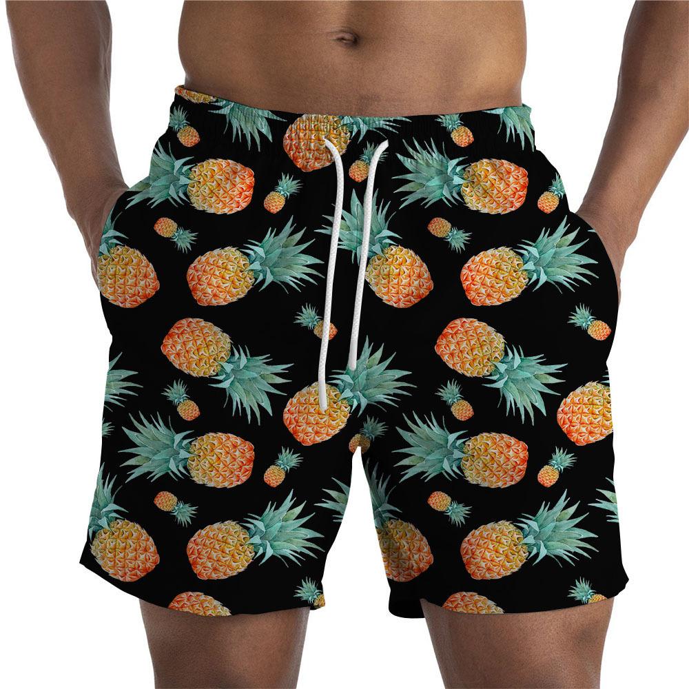 Summer Men's 3D Printed Seaside Casual Shorts Daily Loose Straight Leg Beach Shorts