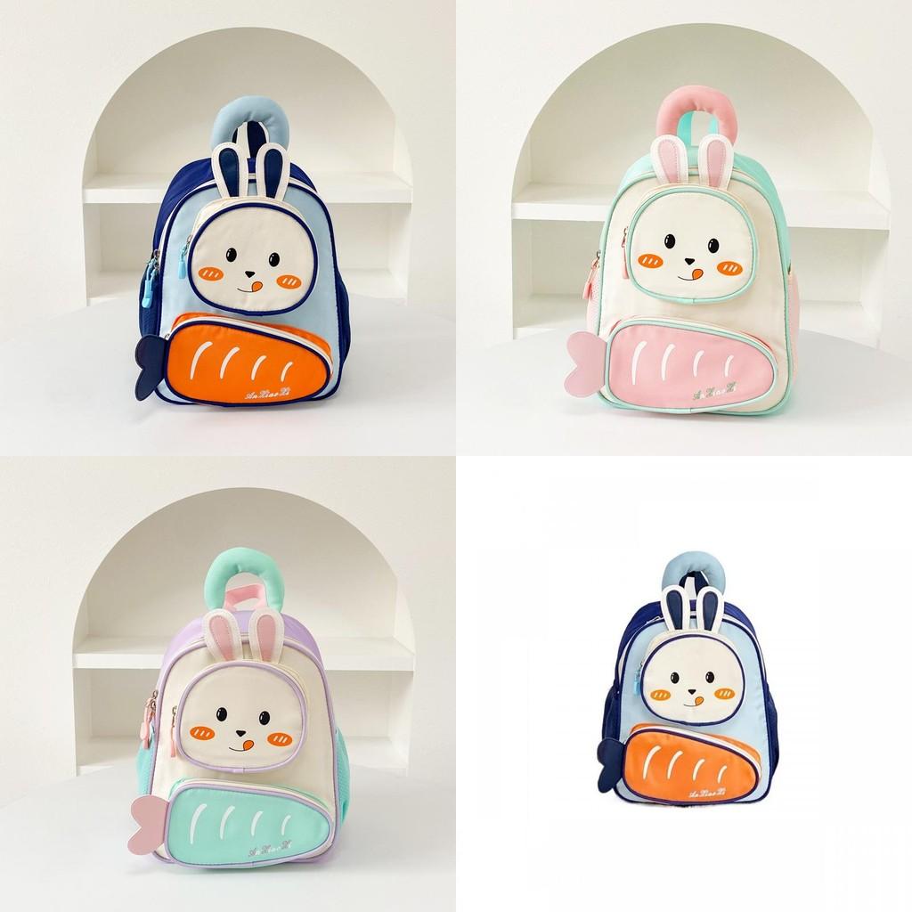 Backpack Childrens With Cartoon Rabbit And Carrot Design For Daily Kindergarten