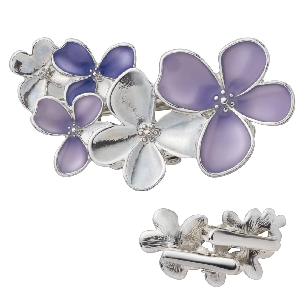 Blooming Brooch Clip Conceals Prevents Clothes No and Damage Fabric Women's (Lilac) - Openings, Peeking, Fastener, Holes, Pins, Non-Slip, Lightweight,
