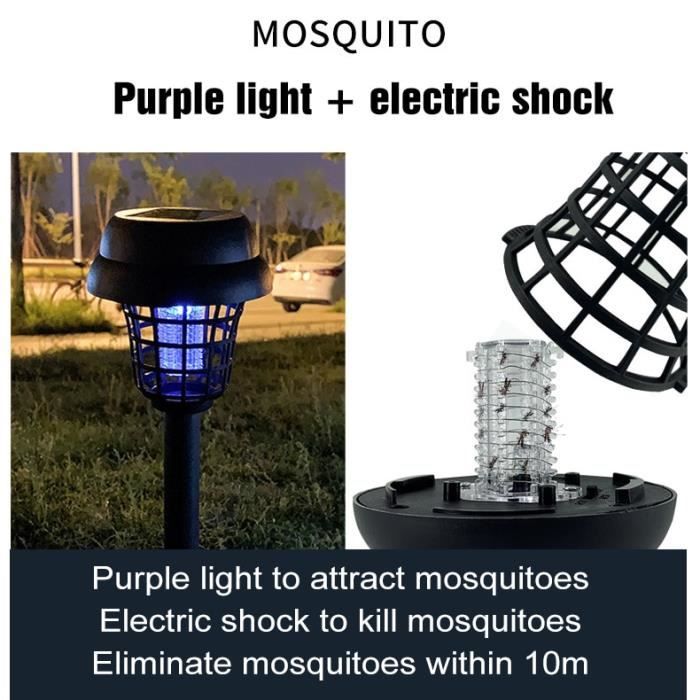 MOSQUITO REPELLENT, 4 pcs--Solar Mosquito Killer Lamp, Waterproof, Insect Repellent, Fly Trap for Outdoor Garden