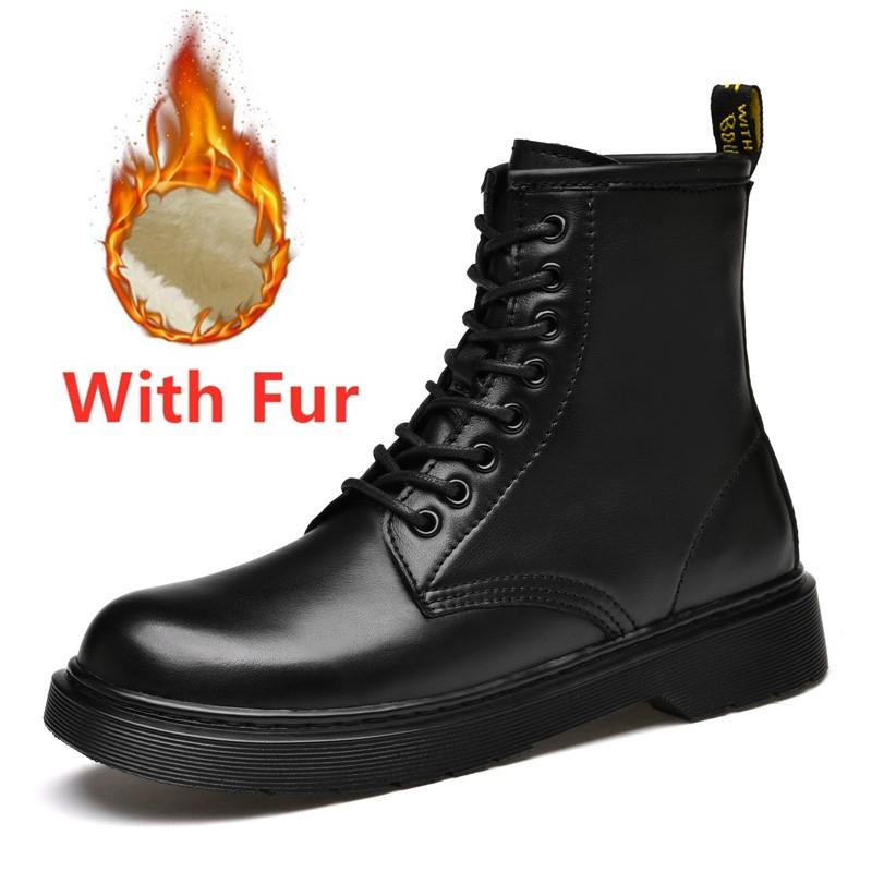 

Роскошные зимние мужские военные тактические ботинки из натуральной кожи, мужские мотоциклетные ботинки, качественная теплая обувь ручной работы для снега 40
