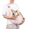 Marsupio Regolabile per Cani con Tasca Gancio di Sicurezza Borsa per Animali a Mani Libere Trasportino Traspirante per Animali Piccoli a Tracolla Portatile da Viaggio all'Aperto