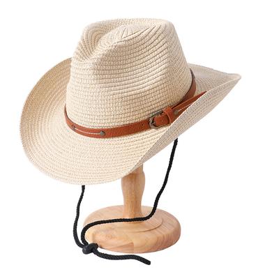 Summer Cowboy Straw Hat for Women Man Outdoor Foldable Travel UV Protection Beach Hat Panama Jazz Hats