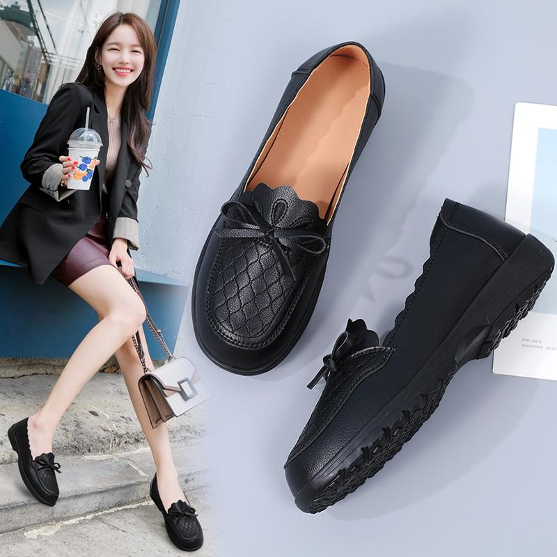 Fashion Women Flats Fashion Casual Women Shoe Moccasins Shoes Woman Slip On Flat Shoes Black Ladies Shoes Plus Size 41