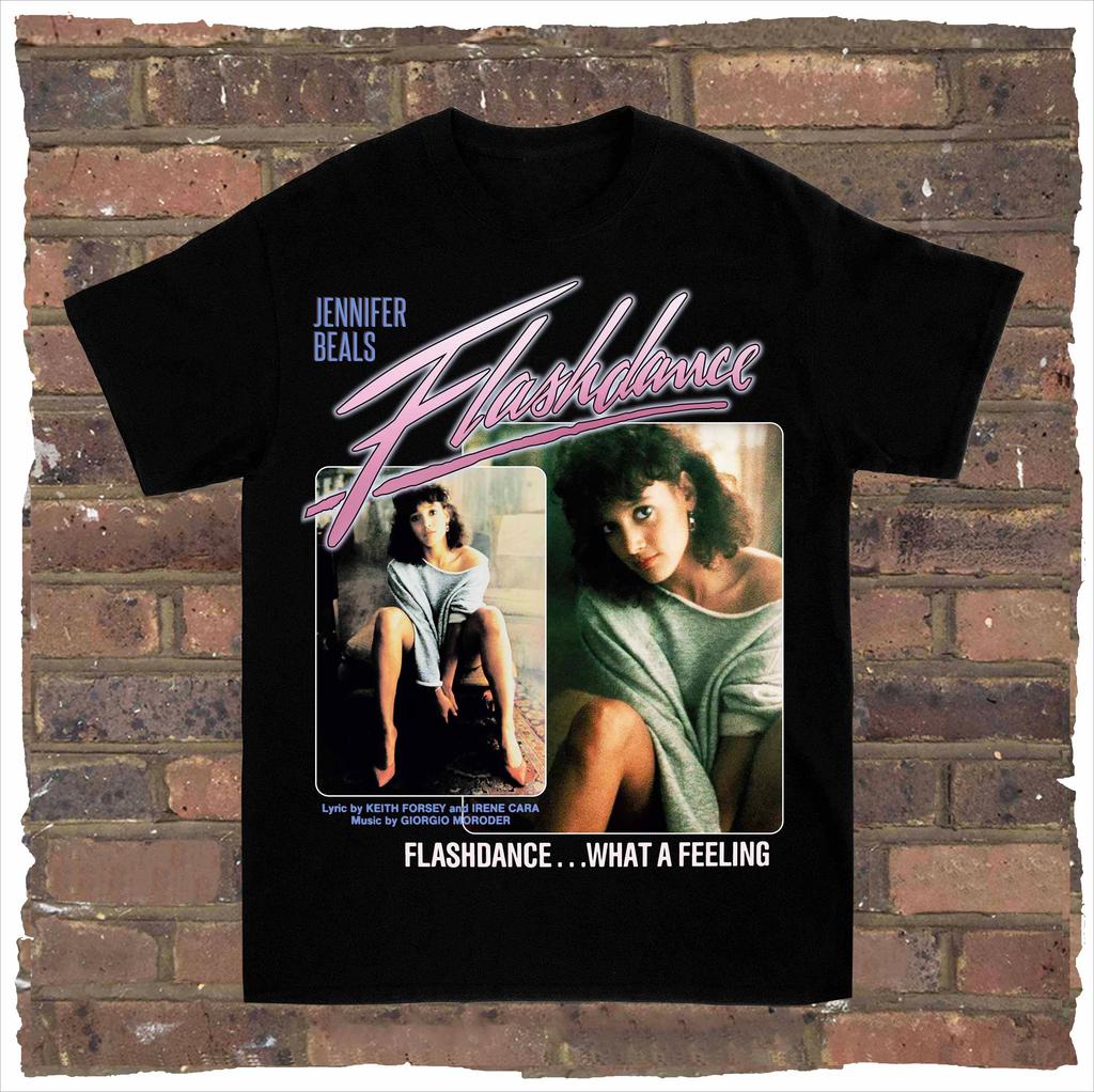 Flashdance Retro 80s Dance Musical Movie Graphic T-Shirt Men Women Vintage Film Cotton Short Sleeve Unisex Tee