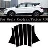 6Pcs Car Door Window Trim Pillar Posts Molding Cover Stickers for Geely Coolray Proton X50 2019-2023 Auto Styling Accessories