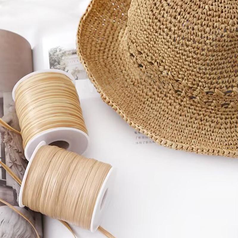 120m/roll Polyester Fiber Thread For Knitting Crocheting Multicolor Grass Thread Sunhat Beach Bag 50g