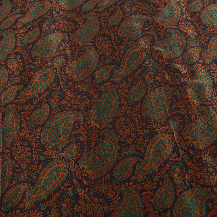 Brand Coffee Green Pure Silk Shawl Scarf Fall Winter Fashion Plaisley Design Natural Silk Scarves Wraps Women Neck Scarf