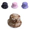Cotton Summer Tie Dyeing Fisherman Hat With Wide Brim Sun Protection For Outdoor Activities