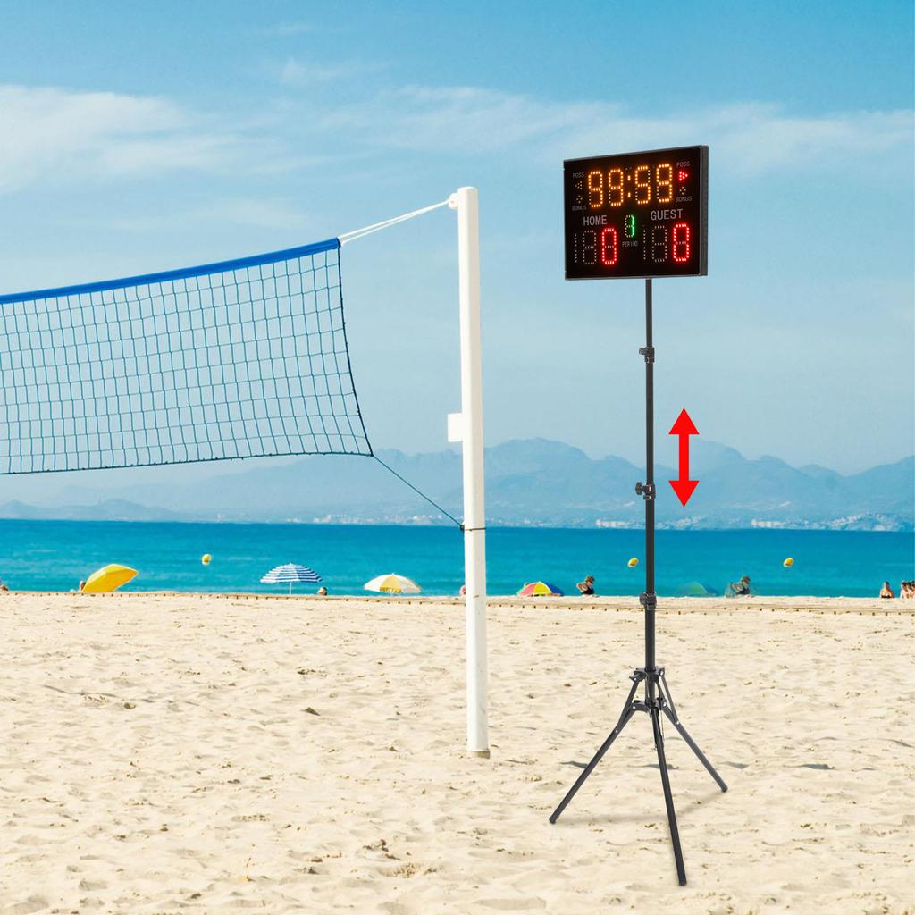 Black ABS Digital Scoreboard,110V LED Digital Scoreboard with Remote Control  Freestanding for School Activities