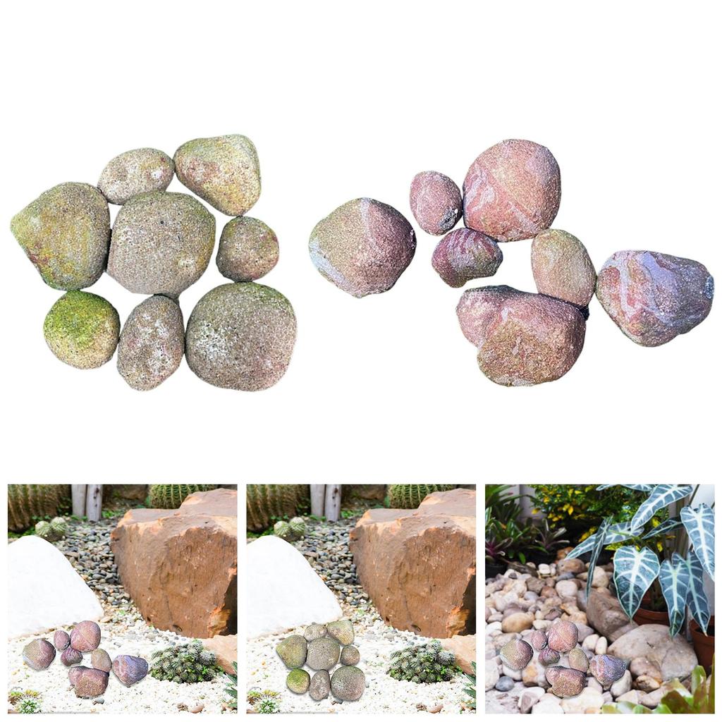 8Pcs Artificial Rocks Realistic Decoration Versatile Miniature for Home Fairy