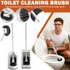 Toilet Brush Set with Holder Durable Bristles Long Handle Cleaning Brush for Bathroom Toilet Bowl and Hard-to-Reach Areas