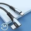 Mobile Phone 90 Degree Quick Charging 100W Fast Charging USB C to USB C Cable Wire Right Angle Data Charging Cable