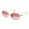 Vivienne Westwood Mirror Leg Hollow Logo Design Metal Round Sunglasses Unisex sunglasses Gold VW7022-1-457