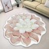 Nordische rutschfeste Matte Wohnzimmer Heimdekoration Blumenform Teppich Große Fläche Runder Flur Teppich Unregelmäßige Teppiche für Schlafzimmer