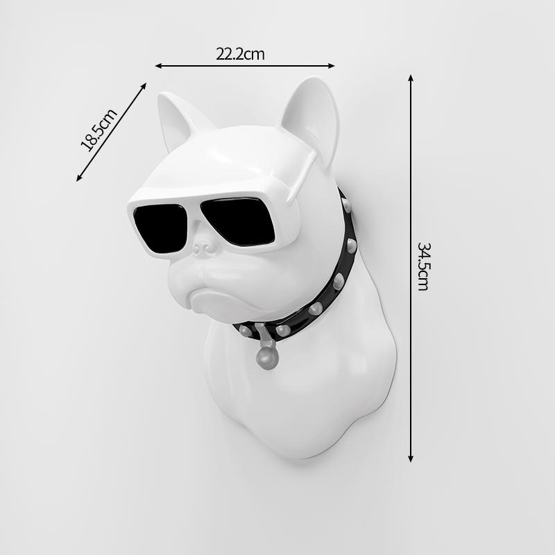 Wall mounted decor Creative Fighting Dog Head Wall Pendant Bar coffee shop restaurant background wall decor ornament sculpture