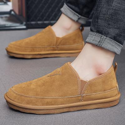 Snow Boots Men's New Winter Warm Non-slip Velvet Bottom Cotton Shoes One Pedal Men's Bread Shoes Tide