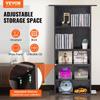 Media Storage Cabinet 5 Layers Adjustable DVD Shelves 240 CDs Espresso