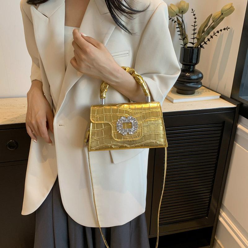 Stylish and Beautiful Personalized Bag Women's 2025 New Casual Simple Handbag Foreign-style Texture Shoulder Small Square Bag