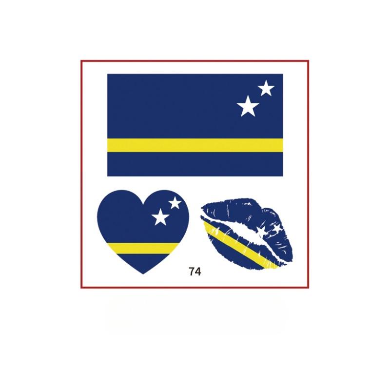 10PCS New World Cup Flag Tattoo Stickers Football Game Games Tattoo Stickers Makeup Face Stickers