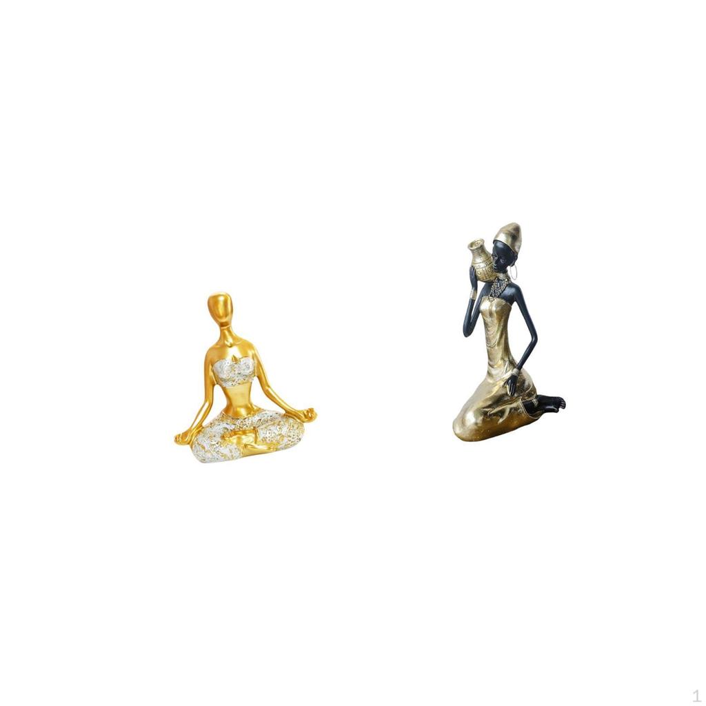 Handmade Resin Sculpture of Women And African Tribal Lady Multifunctional Decorative Tabletop