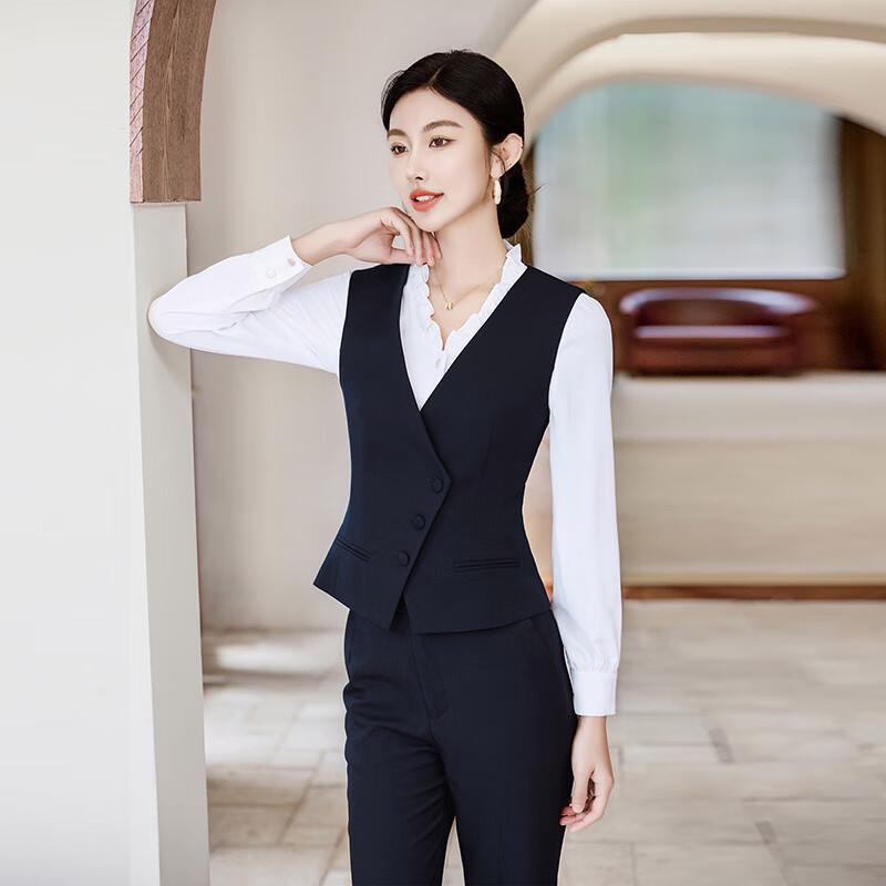 Tluoman Women's Professional Vest & Flared Pants Suit